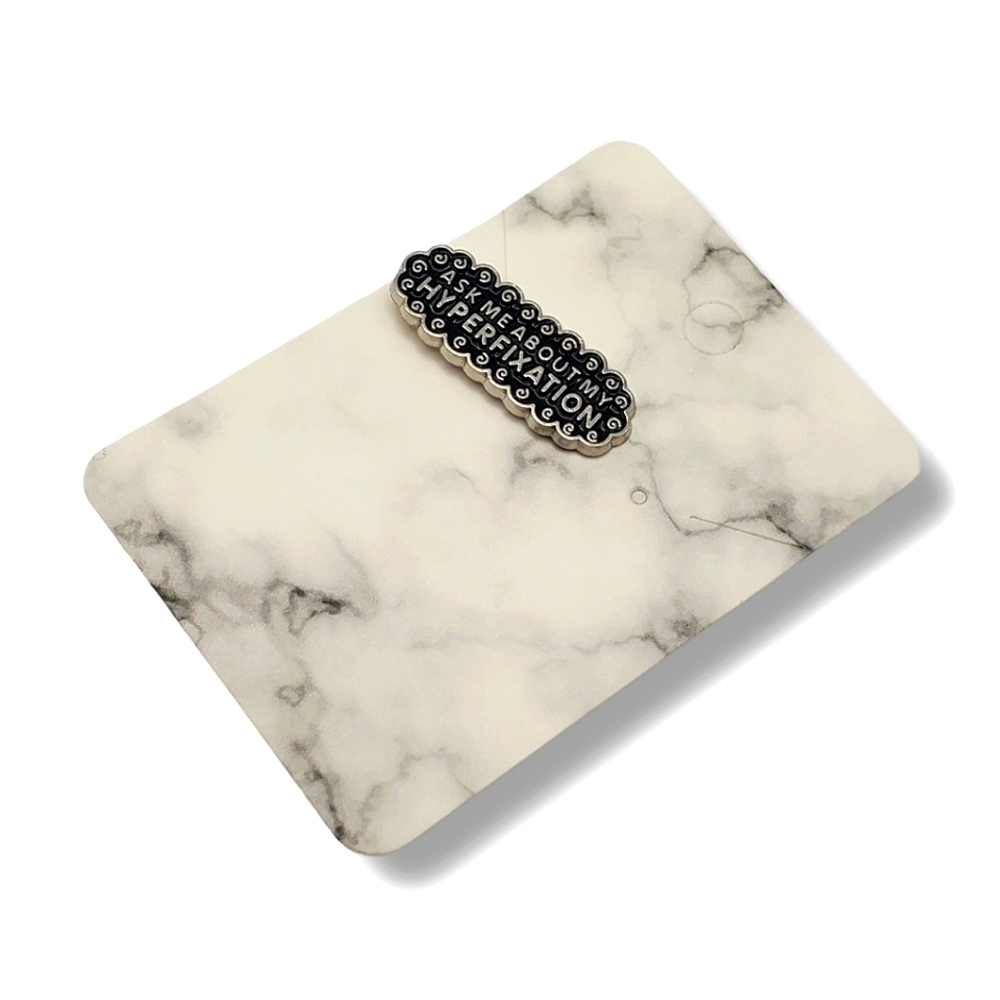 "Ask me about my Hyperfixation" Enamel Pin Brooch - Picture 3 of 7